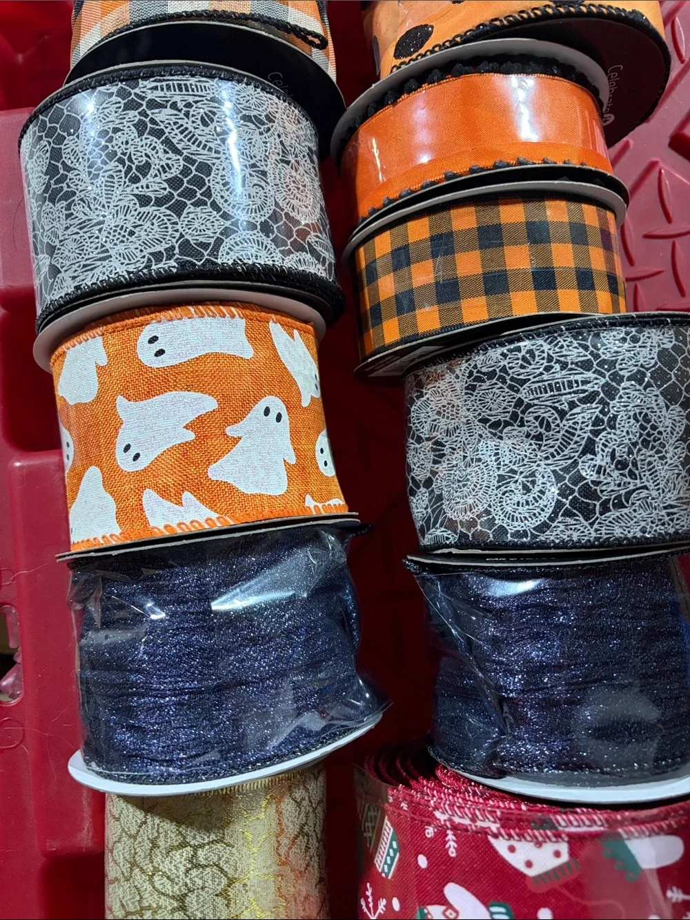 Assorted Halloween and Christmas Ribbon Bundle - Party & Craft Ribbon